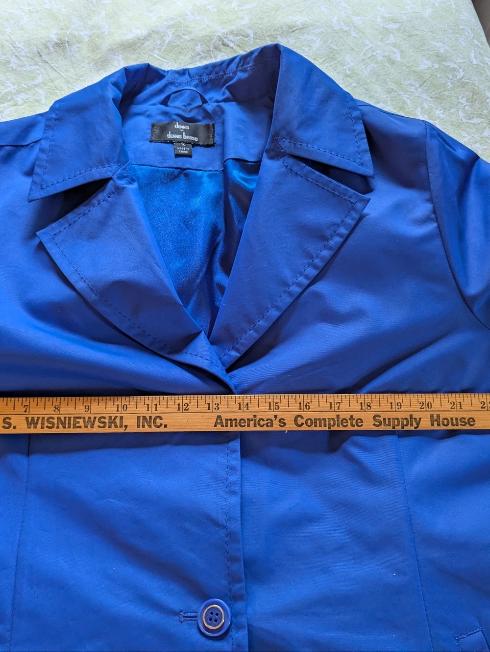 Dennis by Dennis Basso blue rain jacket 1X - Picture 8 of 10